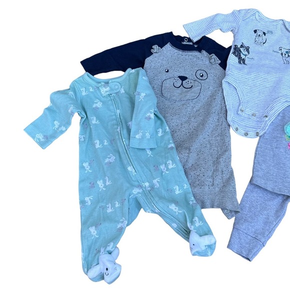 Carter’s Baby Clothes Bundle 3 Months Onsies Outfits Soft Footies - Picture 3 of 12